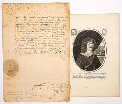 null Urbain de Maillé, Marquis de BRÉZÉ, Maréchal de France en 1632. Pièce signée...
