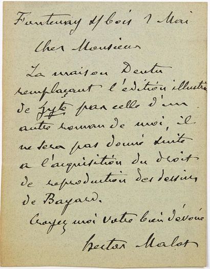 Hector MALOT Écrivain, Auteur du Roman “SANS FAMILLE” (1878) et du roman “ZYTE” (1886)...