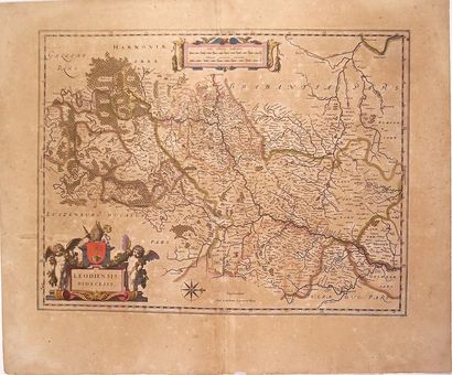 null Carte XVIIe s. Belgique: Diocèse de LIÈGE. «Leodiensis diocesis.» (Liège. Namur)...