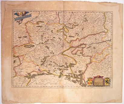 null Carte XVIIe s.: BELGIQUE. NAMUR. HANNONIE. «Comitatuum Hannoniæ et Namurci descriptio.»...