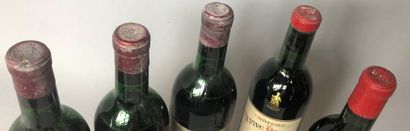 null 5 BOUTEILLES VINS ROUGES DE BORDEAUX - St. EMILION Grand cru années 50 2 bouteilles...