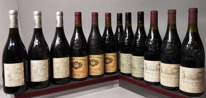 null  12 bouteilles VINS de la VALLEE du RHÔNE A VENDRE EN L'ETAT 3 bouteilles VACQUEYRAS...