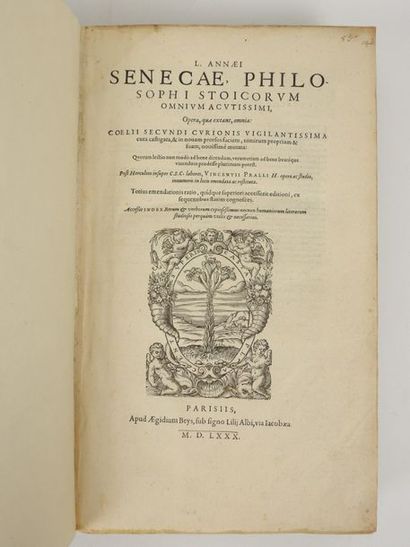 null SENEQUE: L. Annaei Senecae philosophi stoicorum ominum auctissimi…Paris, Aegidium...