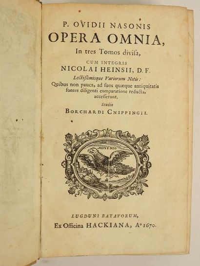 null Ovide: Opera omnia. P. Ovidii Nasonis. Operum. Ex Officina Hakiana (Hacke),...
