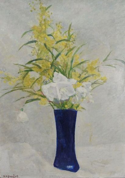 RAOUL-HENRI DREYFUS (1878-1965) Vase of flowers
Oil on canvas
Signed lower left
71...