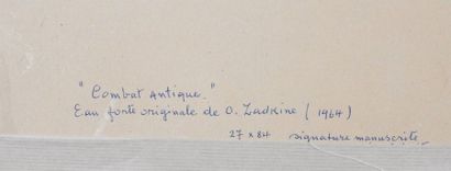 Ossip ZADKINE (1890-1967) Sans titre, 1964
Eau forte sur papier signé et daté en...