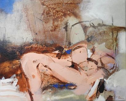 Michel Bardin (1939-2012) Lying
nude Oil on canvas signed lower right and contested...