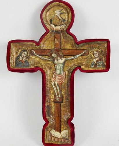 Ecole Emilienne du XV° siècle Christ on the Cross
Panel, gold background
35.5 x 24.5...