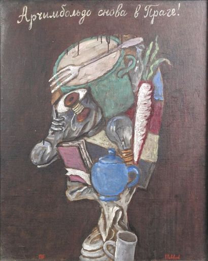 Viktor Pivovarov (né en 1937) - Виктор Пивоваров Untitled, 1985
Oil on canvas mounted...