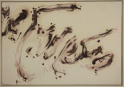 Sadegh BariraniI (1923) Untitled
Watercolour on paper.
Signed lower left
47 x 68...