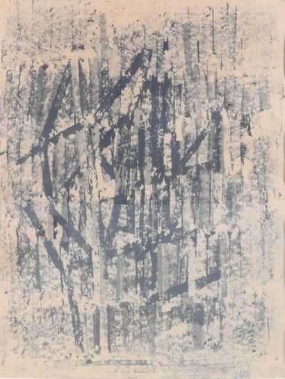 César (1921-1998) Cazala, 1962, (series of tearings) Mixed
technique on paper signed...