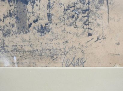 César (1921-1998) Cazala, 1962, (series of tearings) Mixed
technique on paper signed...