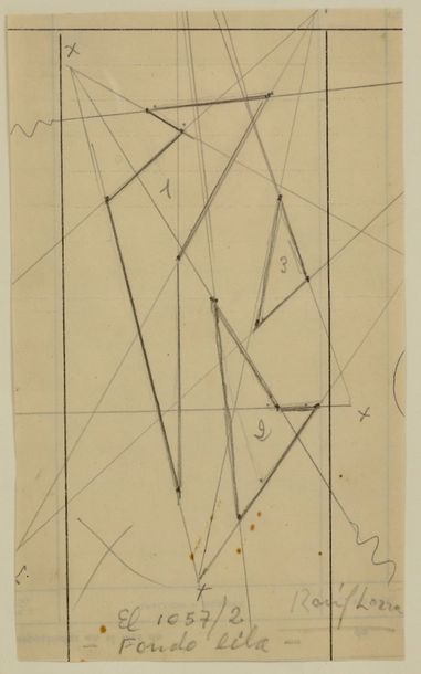 Raul LOZZA (1939-1997) Composition
Pencil on paper signed lower right
18 x 11 cm