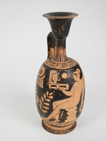 null Pyriform lekythos, black-figure terracotta with war
scene Tears on the shoulder
Attic...