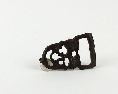 null Importante plaque à décor d'ocelles

Bronze 5,3 cm

Période mérovingienne