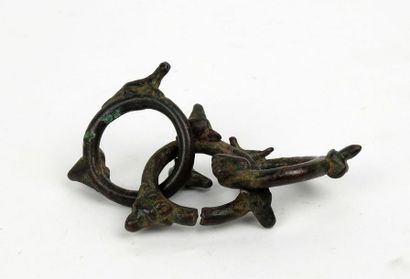 null Ornamental element with three large rings, each model being decorated with different...