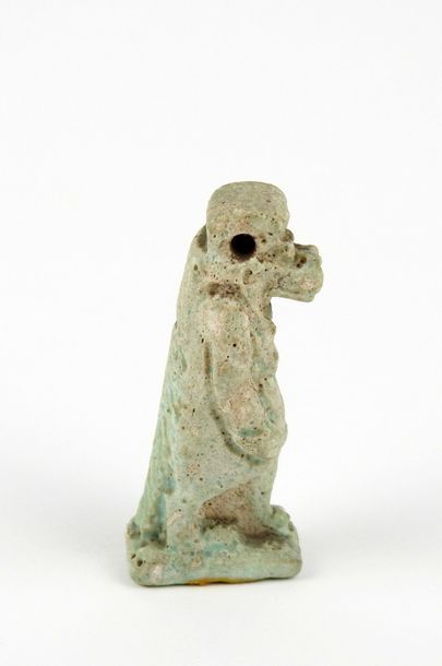 null Important amulet representing Thoueris, the hippopotamus goddess.

Enamelled...