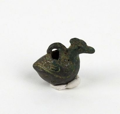 null Duck-shaped bell

Heavily tinned bronze

Iran, 1st millennium B.C.