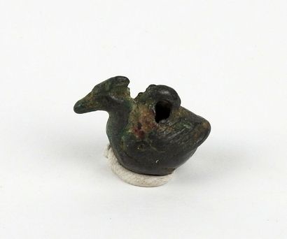 null Duck-shaped bell

Heavily tinned bronze

Iran, 1st millennium B.C.
