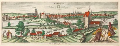 null INDRE-ET-LOIRE. 1561. Vue de la Ville de TOURS (37). Braun, & Hogenberg «TURONES...