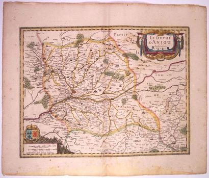 null Carte XVIIe s.: «Le Duché d'ANJOU.» Amsterdam 1630 chez Johannes Jansson Cartographe....