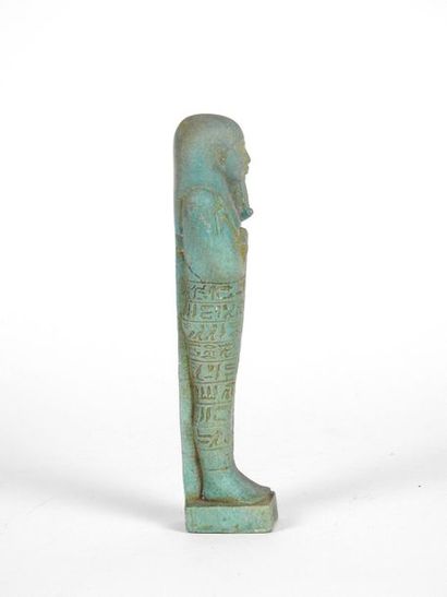 null Beautiful and fine inscribed oushebti including a cartouche. Broken turquoise...