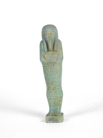 null Beautiful and fine inscribed oushebti including a cartouche. Broken turquoise...