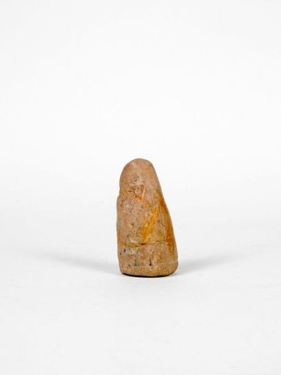 null Votive nail made of lightly baked clay inscribed with scriptures. Towards the...