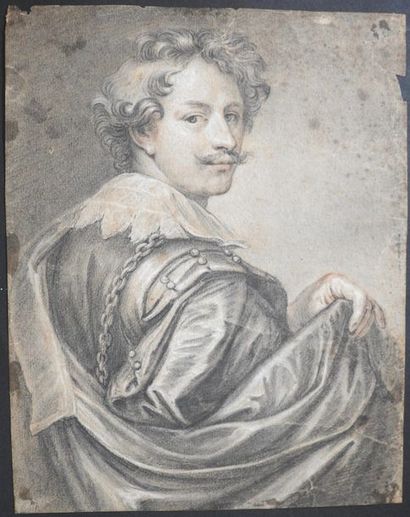 null Ecole FLAMANDE du XIX° siècle, d’après Anton van DYCK

Autoportrait d’Anton...