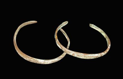 null Paire de bracelets en bronze ornés de motifs géométriques

6 cm

Age du bro...