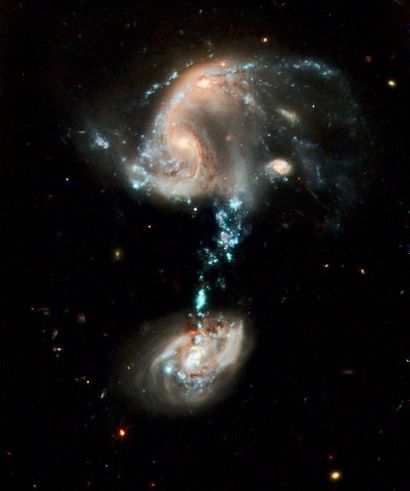 null Nasa. HUBBLE Telescope. This impressive stellar figure contains several galaxies,...