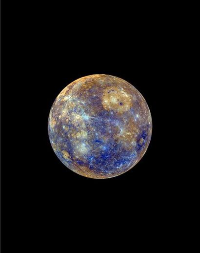 Nasa. Une superbe vue colorée de Mercure...