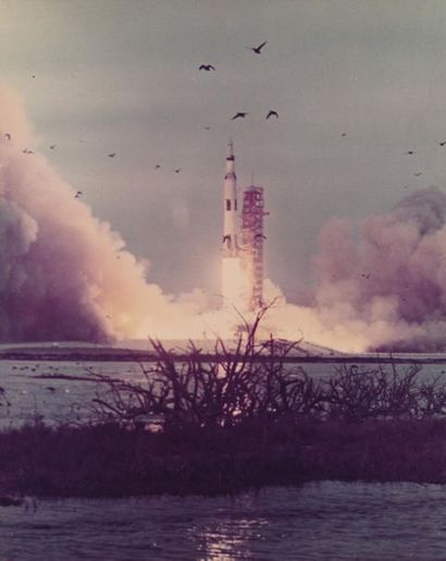 Nasa. Mission Apollo 11. Belle vue du décollage...