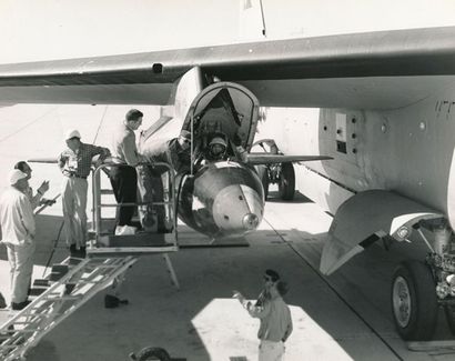 null NASA. US AIR FORCE. Nice view of the X-2 year old experimental aircraft full...