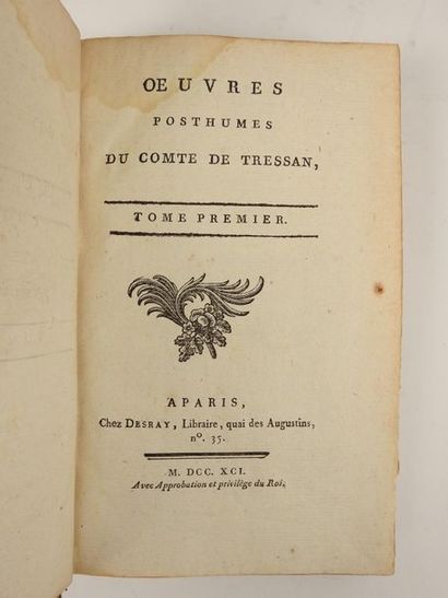 null TRESSAN: Œuvres choisies du Comte de Tressan. Paris, rue et Hôtel de Serpente,...