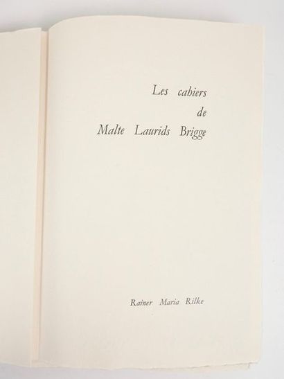 null [ILLUSTRES MODERNES] 2 vol. in-4 en ff. sous chemise et étui: -Rilke: Les cahiers...