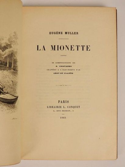 null MULLER (E.): La Mionette. Conquet, 1885. In-12 plein maroquin havane, dos à...