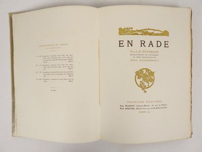null HUYSMANS (J.-K.): En Rade. Blaizot et Kieffer, 1911. Grand in-8 broché (qq rares...