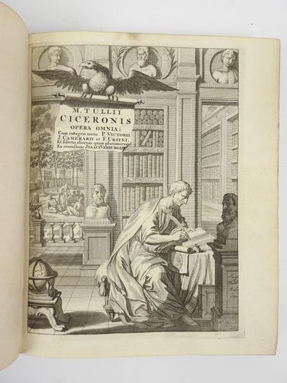 null CICERON: M. Tullii Ciceronis opera omnia. Amsterdam, Wetstenios, 1724. 4 vol....