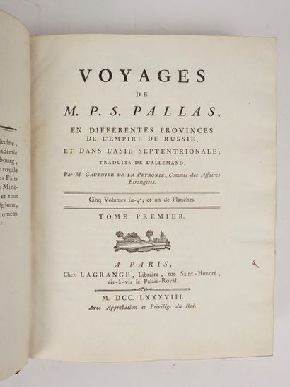 null PALLAS: Voyages de M.P.S. Pallas en différentes provinces de l'Empire de Russie...
