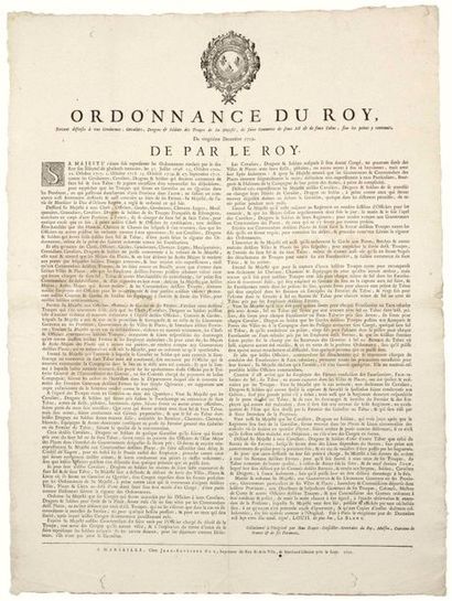 null PROVENCE. 1719. FAUX SEL & FAUX TABAC de CONTREBANDE. «Ordonnance du Roy portant...