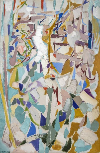 André LANSKOY (1902-1976) 
La neige pathétique, 1962
Huile sur toile
Signée, titrée...