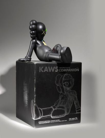  Kaws (born 1974) Place De Repos (Black), 2013 Painted vinyl in its original packaging...