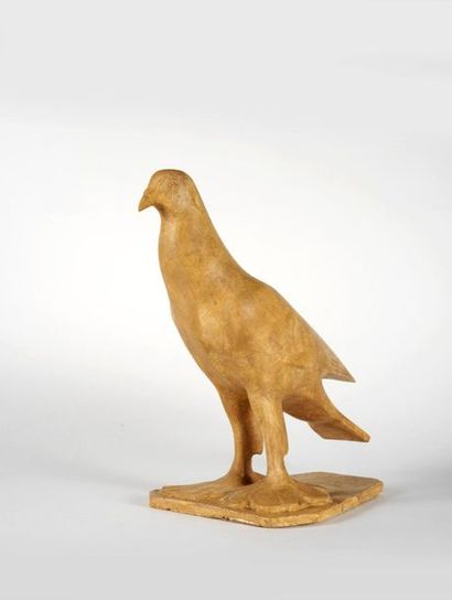 Pompon. (1855-1933), atelier 
Pigeon Voyageur, Modèle datant de 1926
Plâtre patiné,...