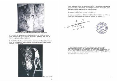 Jean COCTEAU (1889 - 1963) 
Judith et Holophern, 1948-1949
Gouache sur papiers signé...