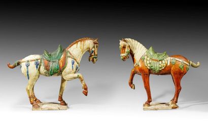 null Two prancing horses with Sanskrit glaze in cream and brown coat.
Style Tang
Each...