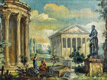 Attribué à Andrea LOCATELLI (1695-1741) "Capriccio"
Paire de toiles
86,5 x 65 cm...