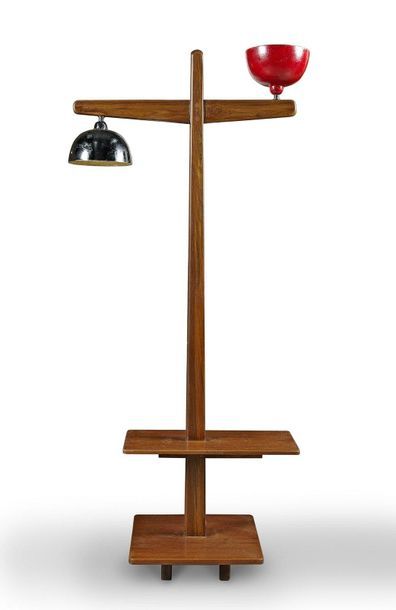 Pierre Jeanneret (1896-1967) 
Teak Floor Lamp
Floor lamp with two lights, called...