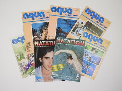 null Ensemble de 2 titres et 7 revues :a) Aqua Mag (1978-79) les cinq premiers numéros;...