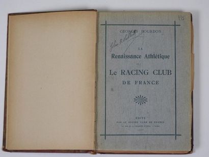null Livre. LA RENAISSANCE ATHLÉTiQUE ET LE Racing Club DE FRANCE par G BOURDON 1906....
